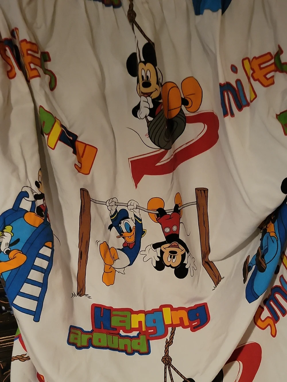 Disney Kids Twin Sheet Set in White with Multicolor Character Prints
